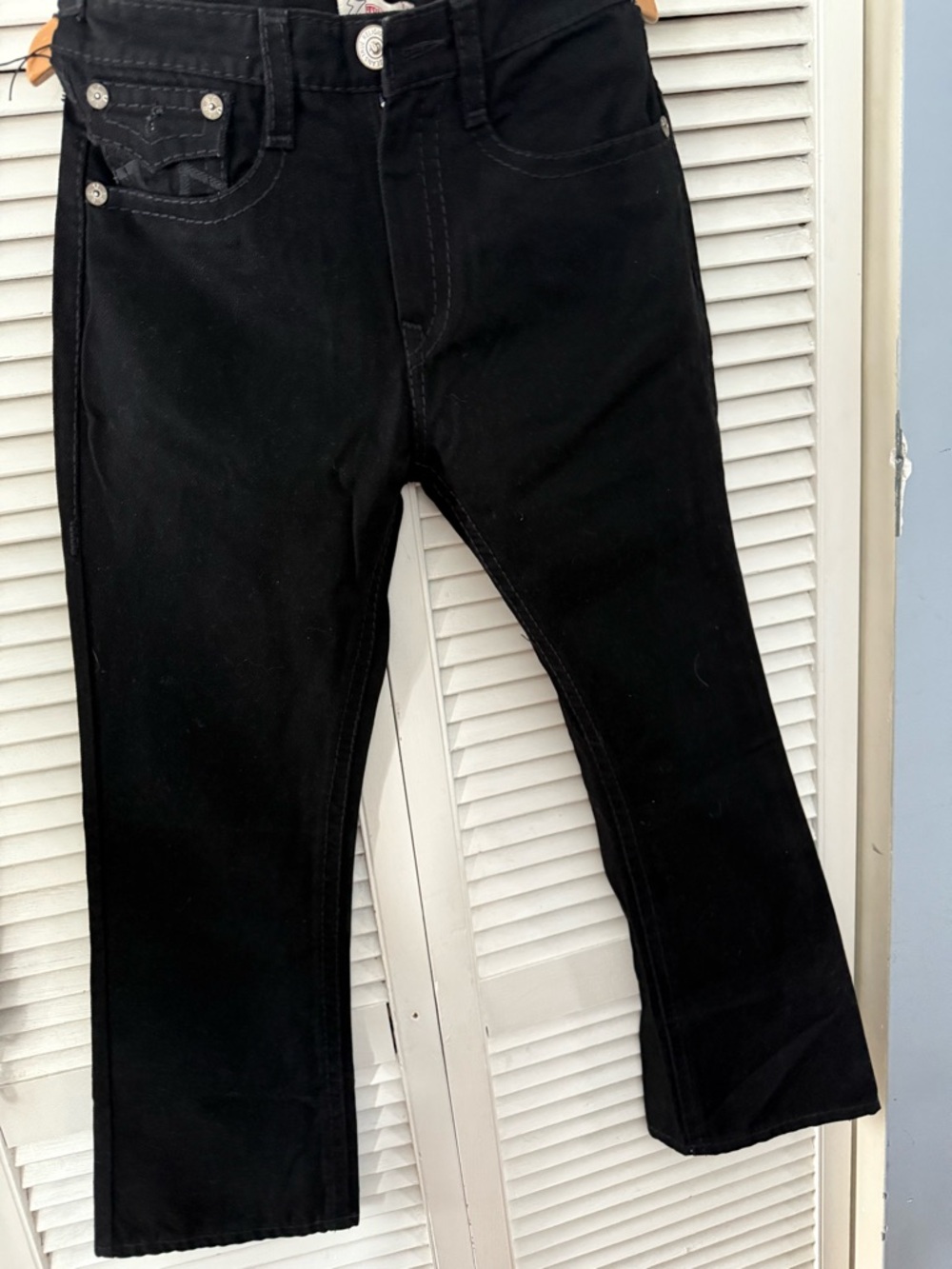 True Religion Black Denim Jeans with Branded Waist Label